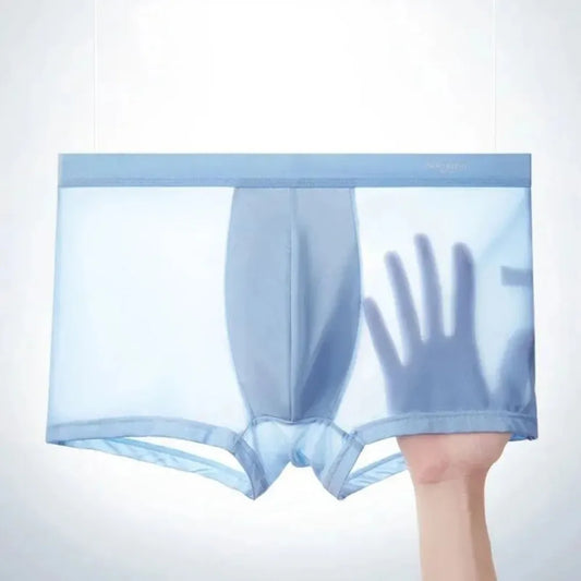 4 Cuecas boxer masculinas de seda gelada