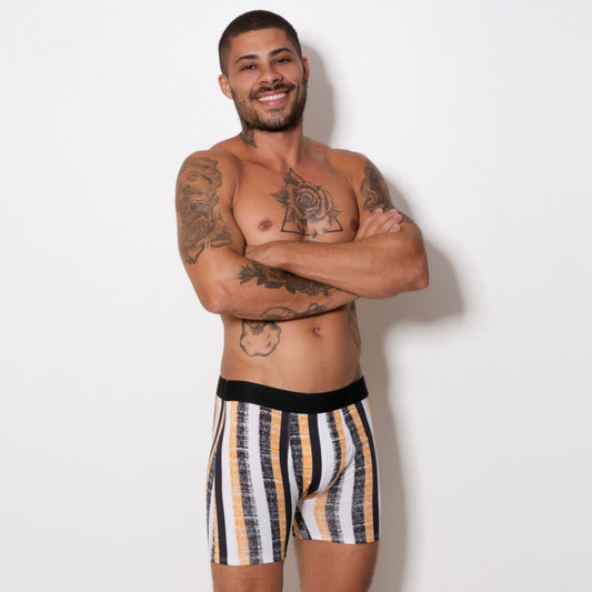 Cueca Boxer Estampada Comprida